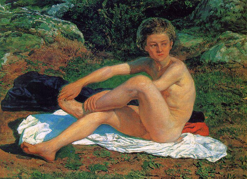 Alexander Ivanov Nude Boy China oil painting art